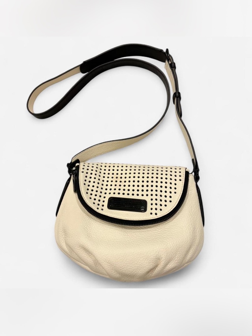 Cream Crossbody Marc Jacobs Bag with Black stud details -